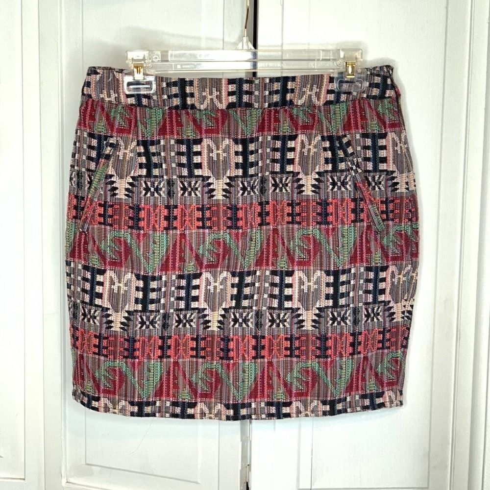 Cortefiel Weekend Aztec Print Mini Skirt